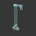 Industrial Suspension Equipment with Metal Bracket Chains and Load Bearing Platform Structure