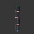 KTV Corridor with Purple Pink Neon Lights Mirrored Floors and Decorative Paintings