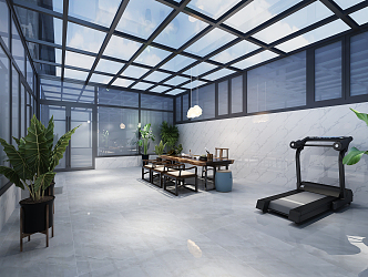 Modern Sun Room 3d model