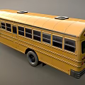 Yellow School Bus With Classic Exterior Design Multiple Windows And Side Doors