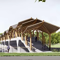 New Chinese-style Bridge Landscape Bridge 3d model