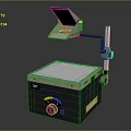 Projection Monitoring Device With Base Platform Control Knob And Adjustable Projection Arm