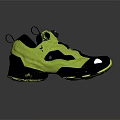 Stylish Sporty Sneakers Black Bright Yellow With Unique Design Reflective Elements Tread Pattern Sole