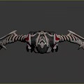 Futuristic Biomechanical Character With Sleek Armor White Body And Red Accents