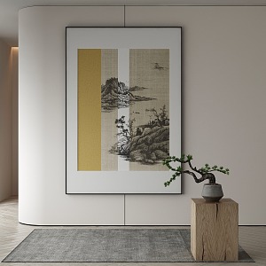 New Chinese Landscape Painting Decorative Painting 3d model