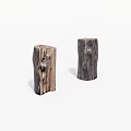 Natural Wooden Stumps Decorative Accents With Rustic Texture And Handcrafted Details