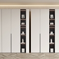 Wardrobe Flat Door Wardrobe Decorative Cabinet Locker 3d model