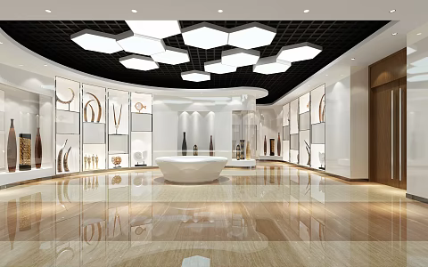 Modern Exhibition Hall 3d model