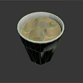 Refreshing Chilled Iced Drink In Metallic Cup With Ice Cubes