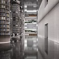 Book Art Focused Grand Library Interior With Shelves And Seating