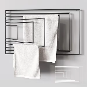 Modern towel rack 3d model
