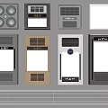 Various Ventilation Grilles With Different Designs And Metal Finishes