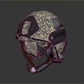 Advanced Tactical Military Weapon Helmet with Camouflage Mesh Design Adjustable Straps and Protective Structure