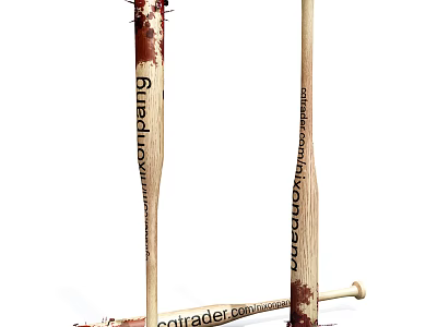 Professional Wooden Cricket Bats Guru Brand From Cricketercom Durable Sports Gear 3d model