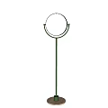 Modern Minimalist Floor Lamp With Round Shade Black Pole And Wooden Base