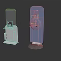 Modern Medical Devices With Transparent Components And Blue Control Panels