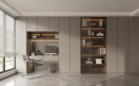 Modern bookcase 3d model