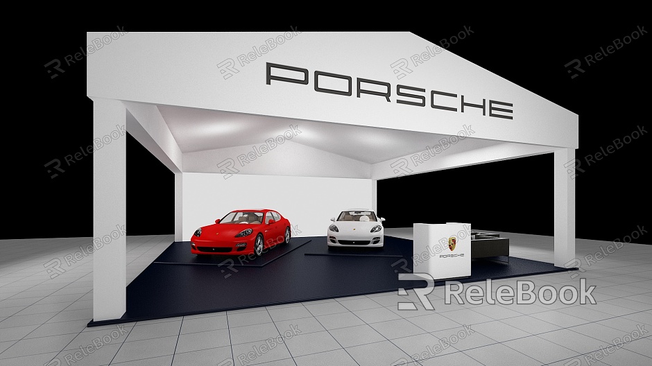 Modern Exhibition Porsche Booth model