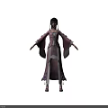 Traditional Female Character In Pink Robe With Elegant Creature Ornament Details
