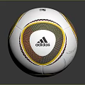 Adidas White Soccer Ball With Vibrant Geometric Patterns And Brand Logo As Daily Essential