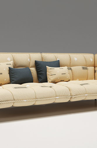 modern double sofa 3d model