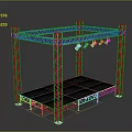 Household Metal Truss Stage Frame with Lighting Fixtures and Stable Platform
