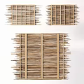 Modern Interior Ceiling Design With Wooden Slats Grid Structure And Details