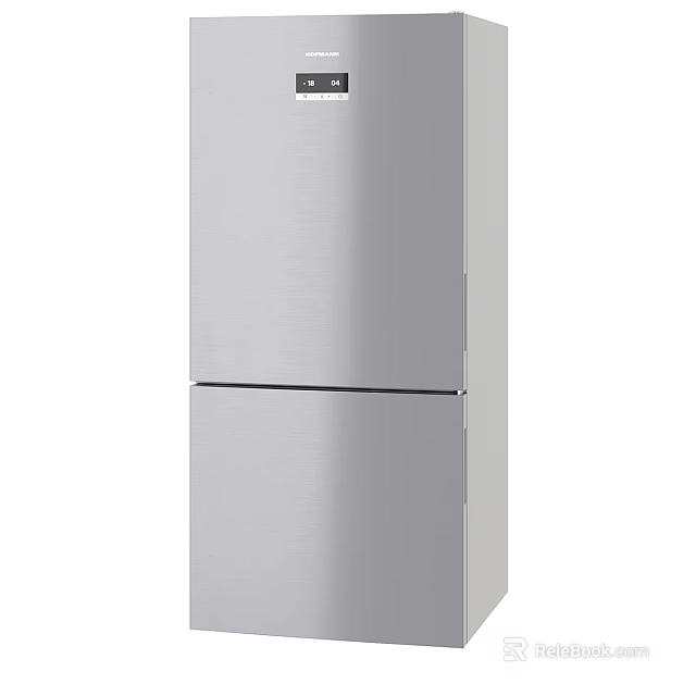 Modern Stainless Steel Double Door Refrigerator Freezer With Sleek Design And Efficient Cooling System 3d model 