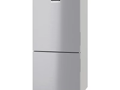 Modern Stainless Steel Double Door Refrigerator Freezer With Sleek Design And Efficient Cooling System 3d model