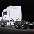 White Heavy Duty Utility Truck With Modern Cab Design And Large Cargo Wheels