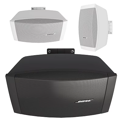Bose Home Speakers With White And Black Designs For Wall And Desktop Use 3d model