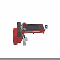 Mactron Laser Cutting Machine Red And Black Design 3015mm Worktable Digital Controls With Blue Screens