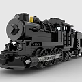 Lego toy building block train steam train retro train high-speed rail light rail EMU 3d model