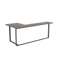 Modern Coffee Table Featuring Square Wooden Top And Sturdy Metal Base 3d model