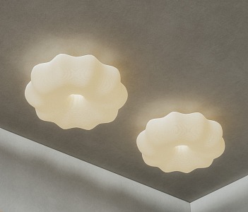 Log wind ceiling lamp cream wind ceiling lamp bedroom ceiling lamp modern ceiling lamp 3d model