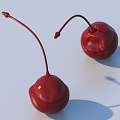 Cartoon cherry fruit sketch 3d model