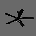 Silver Metal Ceiling Fan With Five Blades And Sleek Design For Home Cooling