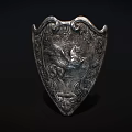 Ancient Stone Spearhead Weapon With Textured Surface On Dark Background 3d model