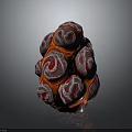 Guardian Role With Mythical Creature Egg Featuring Red Spiral And Glowing Orange Texture