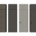 Hinged Doors With Modern Design Wooden And White Finishes Multiple Styles 3d model