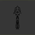 Sci Fi Weapon Black Pistol With Modern Design And 3D Rendered Geometric Shapes