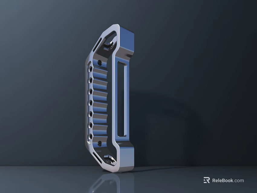 Modern Public Facility Metal Structure With Multiple Holes And Rectangular Frame 3d model 