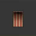 Classic Wooden Frame Deck Chair With Red And White Striped Fabric Design