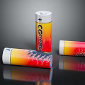GIGABATTERY Batteries as Daily Use Appliances with Colorful Gradient Yellow Red Orange Design