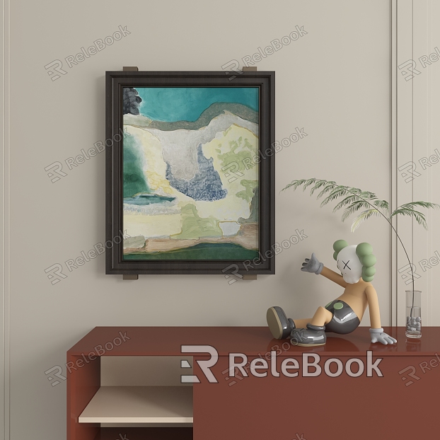 Abstract Hanging Paintings model