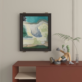 Abstract Hanging Paintings 3d model