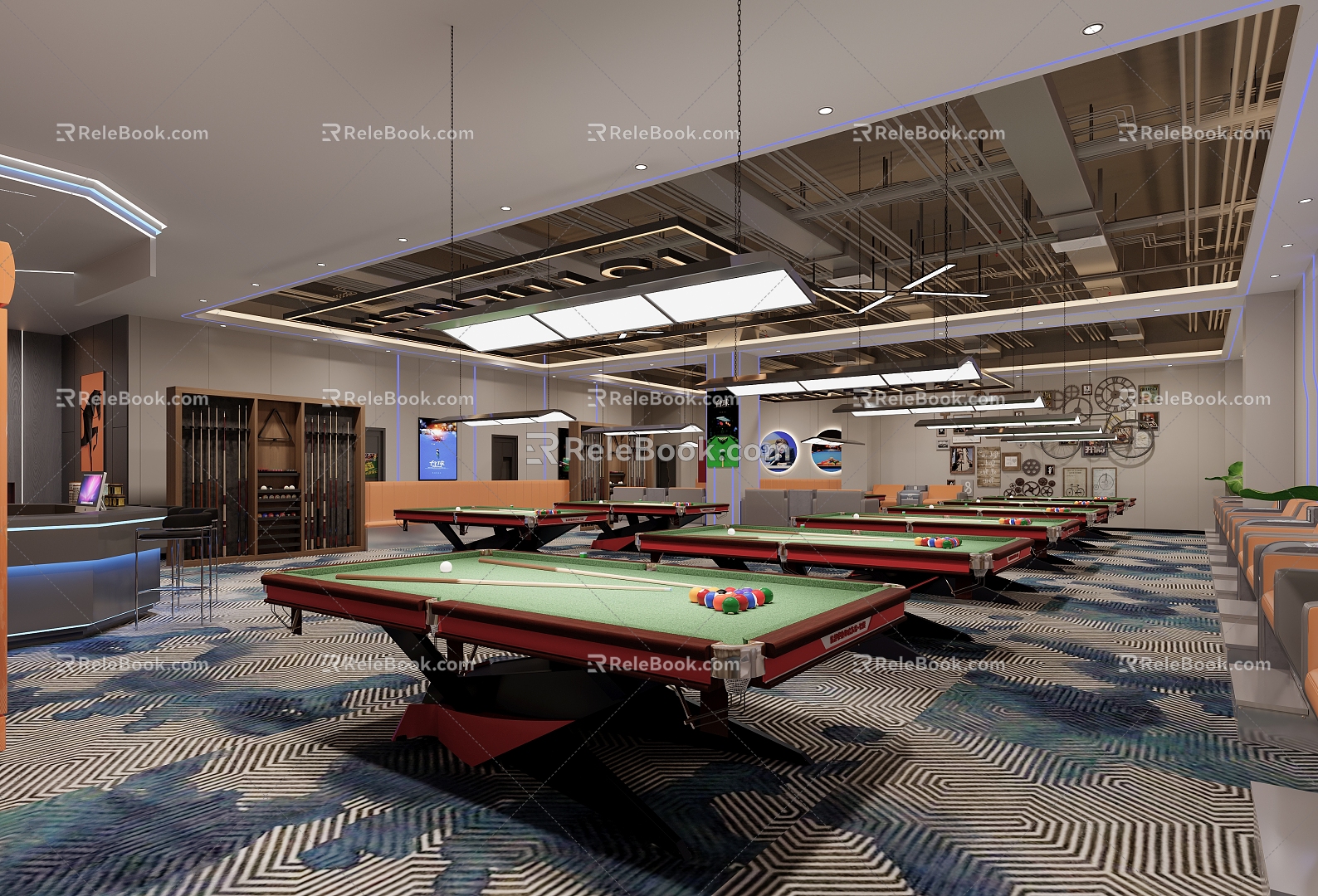 Billiard room 3d model