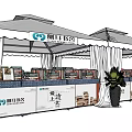 Side Ear Book Fair Outdoor White Tent With Bookshelves Books And Green Plants
