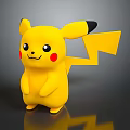 Yellow Pikachu Cartoon Character With Black Tipped Ears Red Cheeks And Lightning Bolt Tail