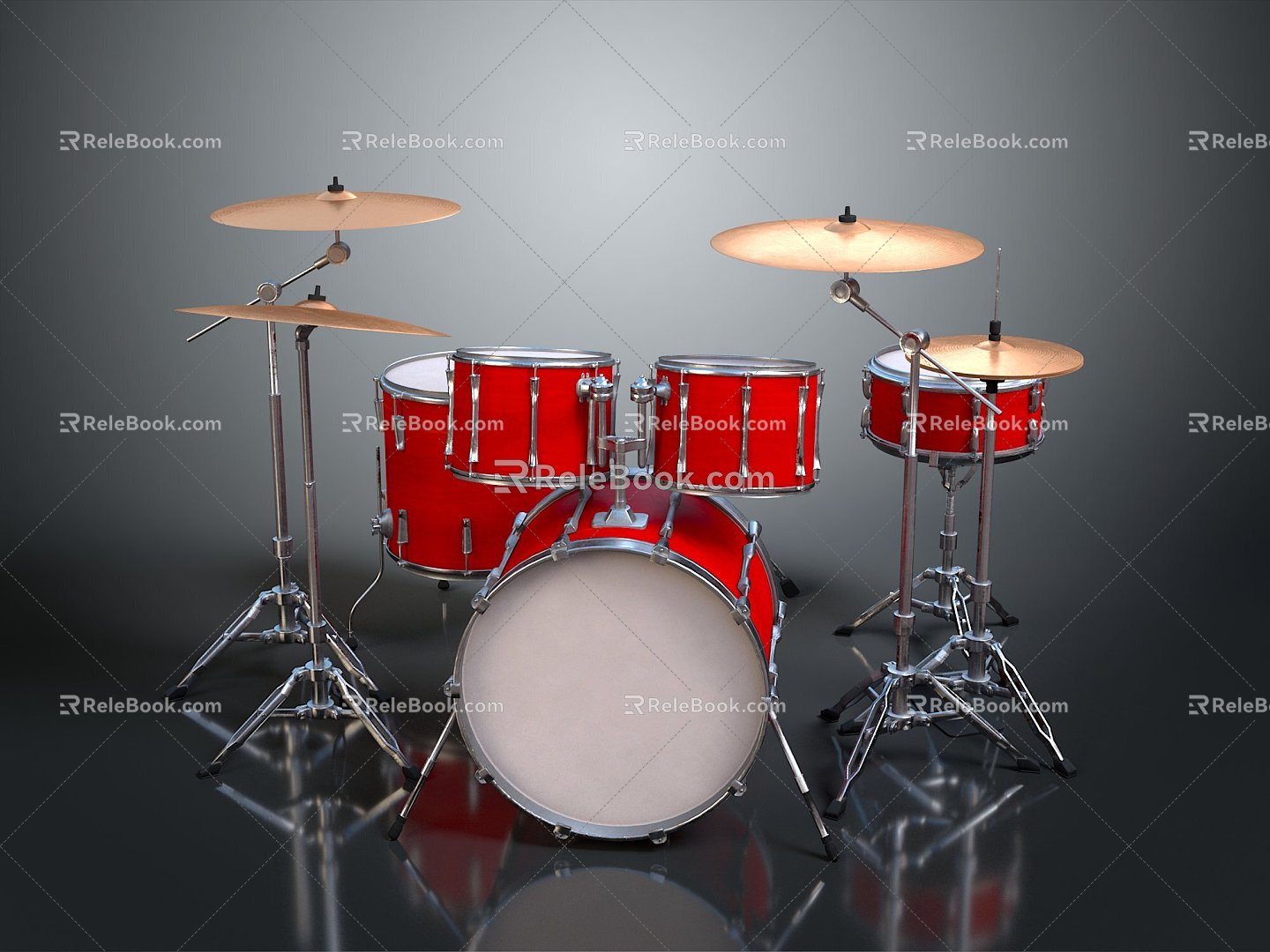 Drums, Percussion Instruments, Rock Instruments, Music Equipment, Music Equipment, Realistic 3d model